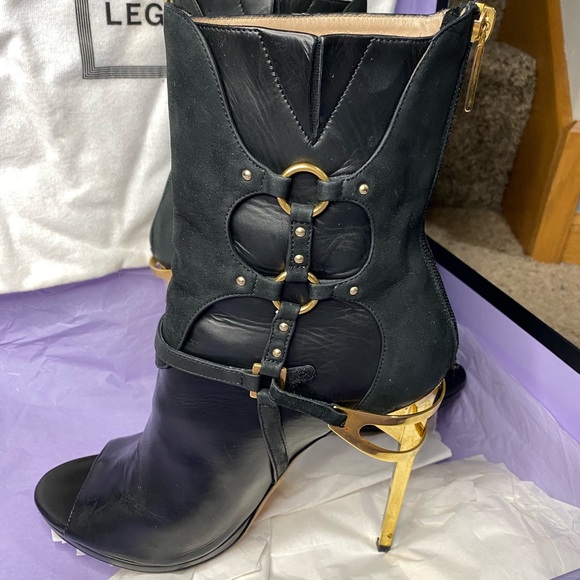 Herve Leger Peep Toe Gladiator Stiletto Boots - Picture 13 of 14